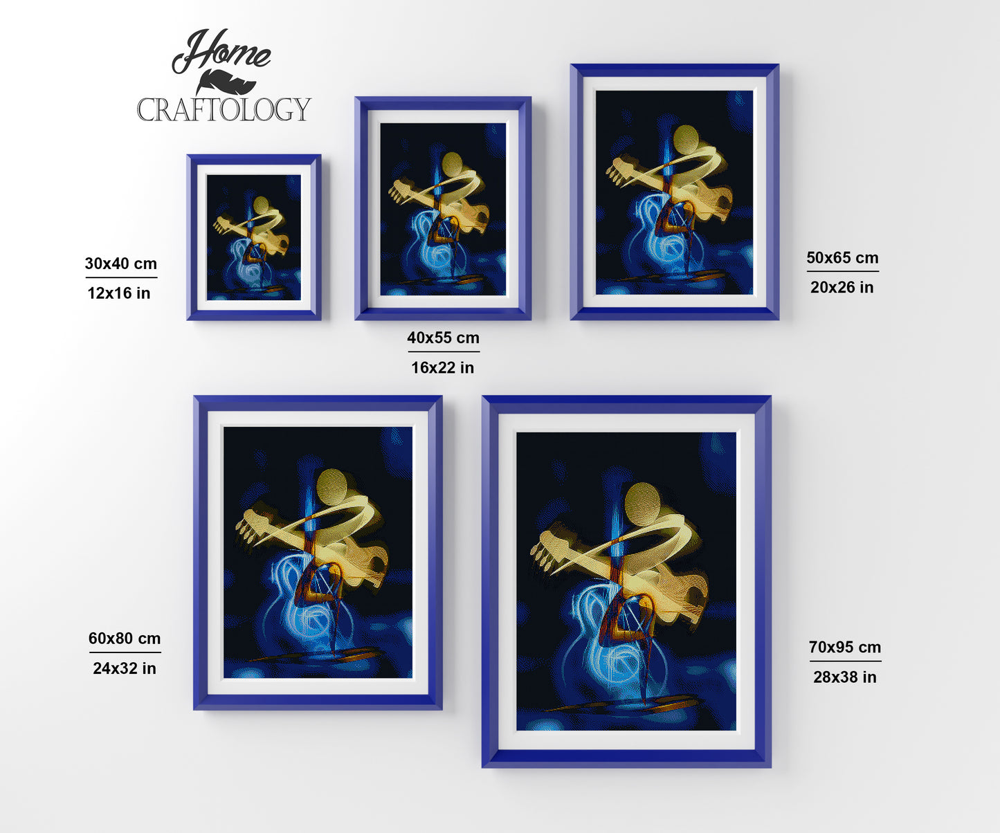 Blue Guitar - Premium Diamond Painting Kit