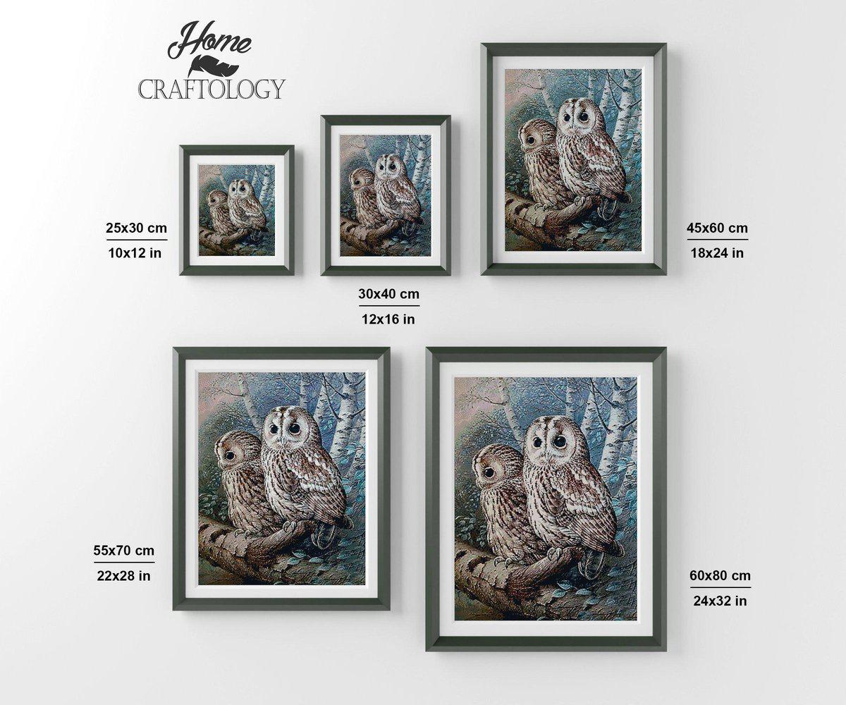 Owl on a Tree - Premium Diamond Painting Kit