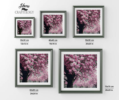 Pink Blossoms - Premium Diamond Painting Kit