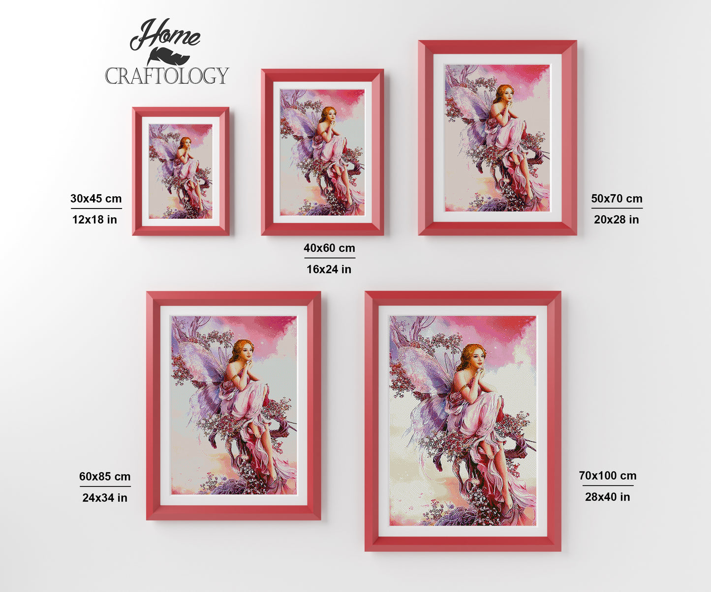 Pink Fairy - Premium Diamond Painting Kit