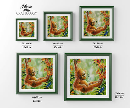 Playful Monkey - Premium Diamond Painting Kit