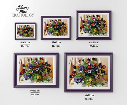 Purple Flowers - Premium Diamond Painting Kit