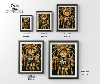 Rasta Lion - Premium Diamond Painting Kit