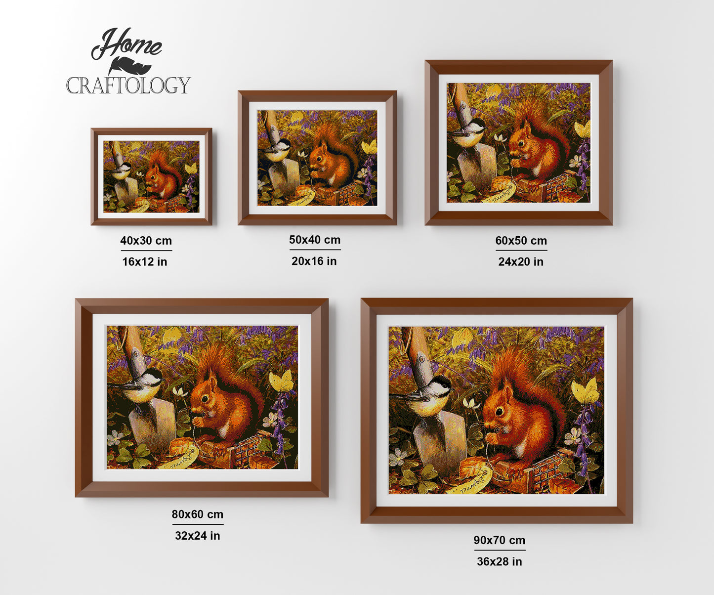 Squirrel and Bird - Premium Diamond Painting Kit