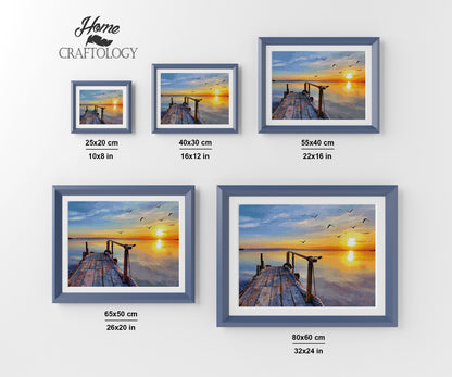 Sunrise by the Dock - Premium Diamond Painting Kit