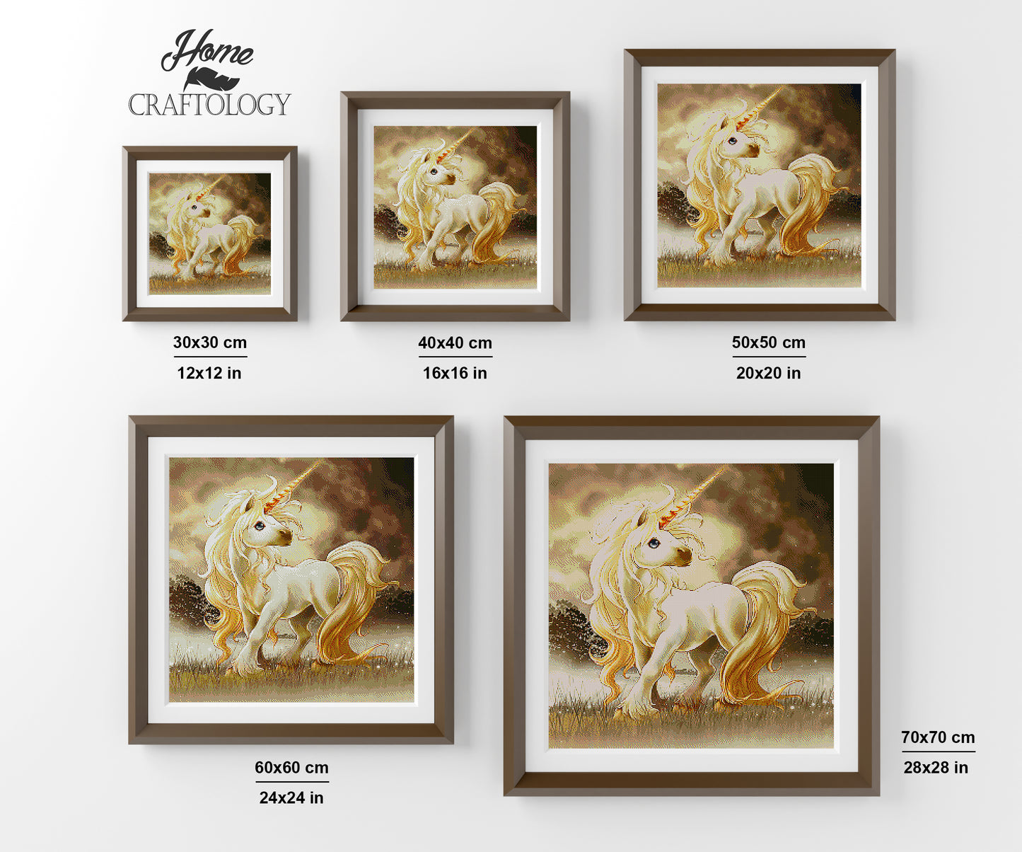 White Unicorn - Premium Diamond Painting Kit