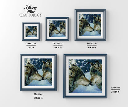 Wolves Kissing - Premium Diamond Painting Kit