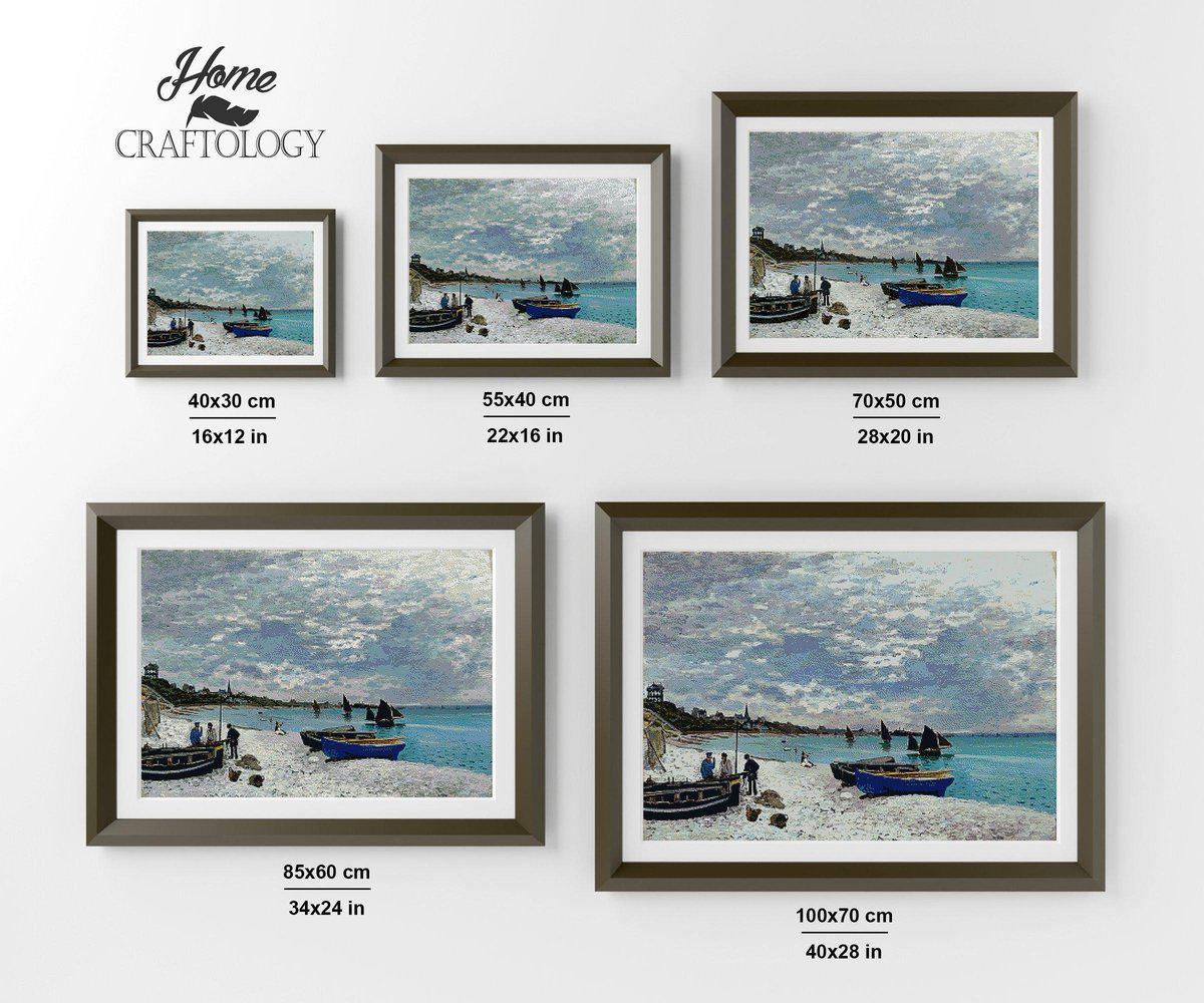 The Beach at Sainte Adresse - Premium Diamond Painting Kit