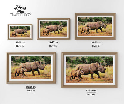 White Rhinos - Premium Diamond Painting Kit