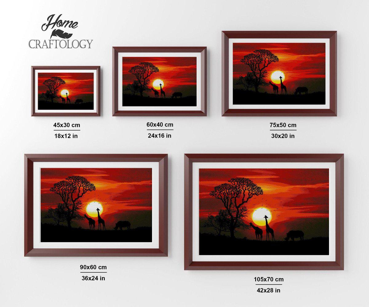 African Sunset - Premium Diamond Painting Kit