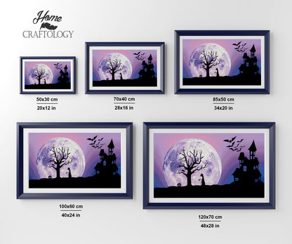 Scary Full Moon - Premium Diamond Painting Kit