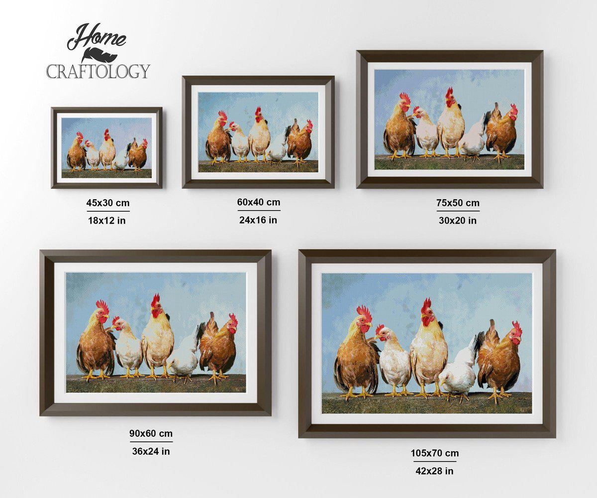 Five Chickens - Premium Diamond Painting Kit