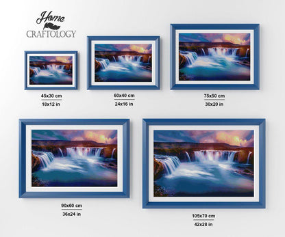 Godafoss Waterfall - Premium Diamond Painting Kit