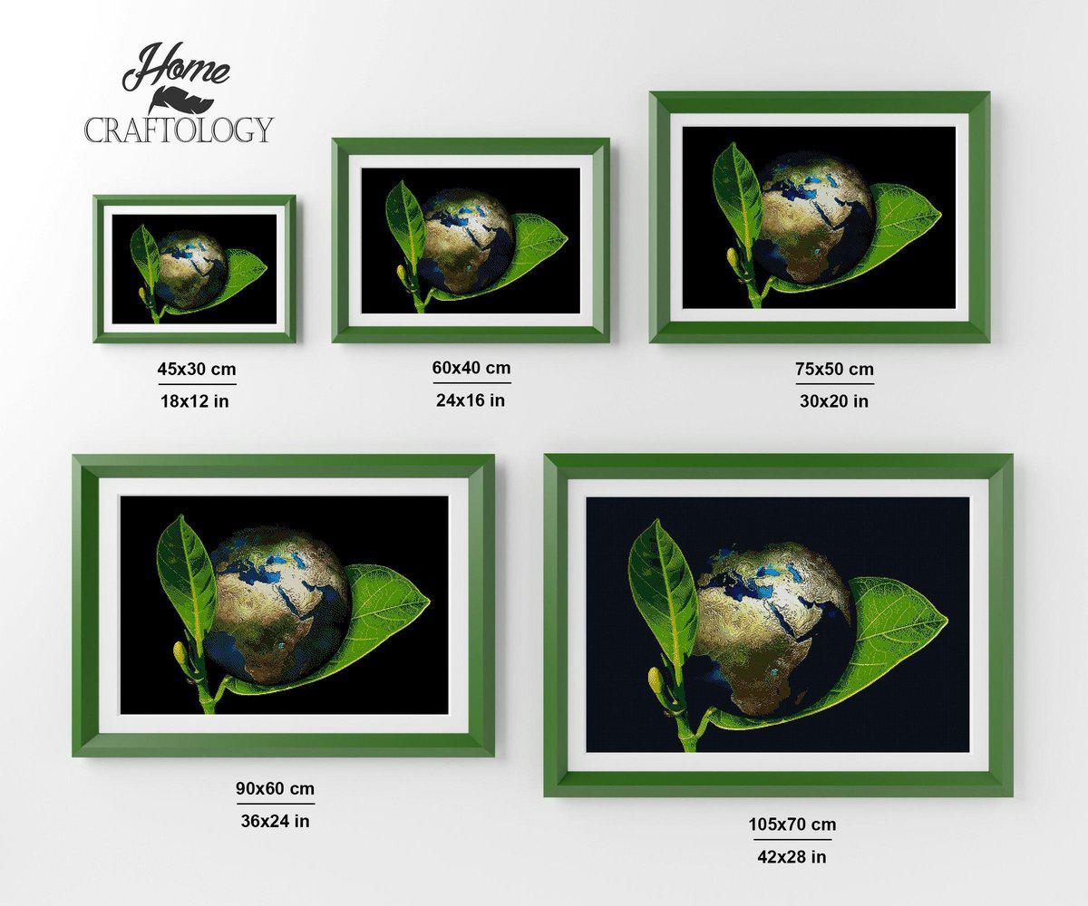Earth on Leaf - Premium Diamond Painting Kit