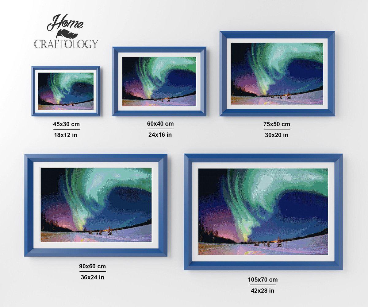 Northern Lights Swirl- Premium Diamond Painting Kit