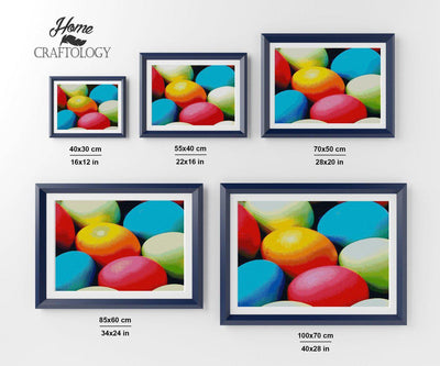 Plain Colorful Eggs - Premium Diamond Painting Kit