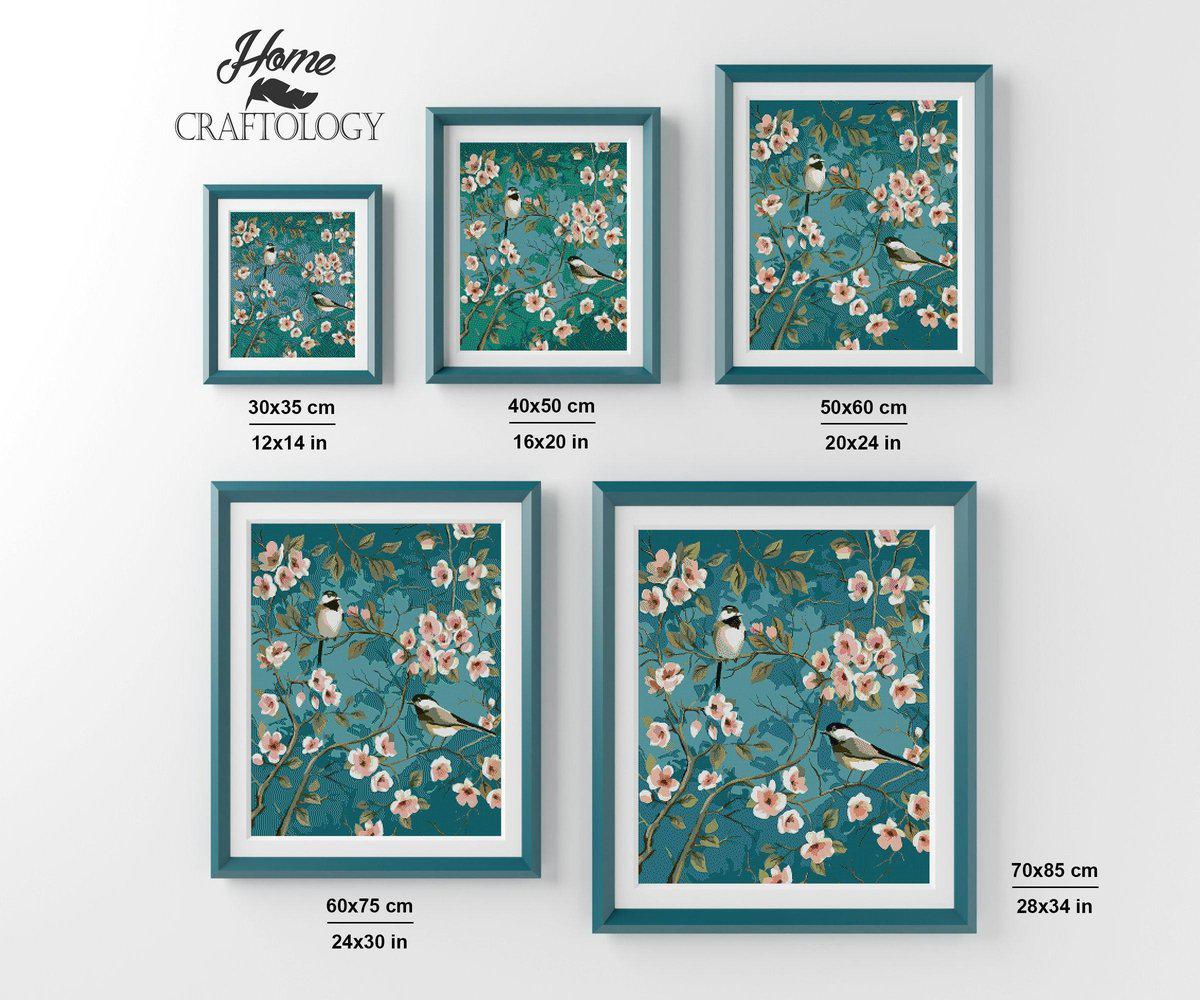 Birds and Blossoms - Exclusive Premium Diamond Painting Kit