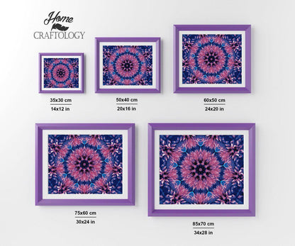 Blue Orchid Mandala - Exclusive Premium Diamond Painting Kit