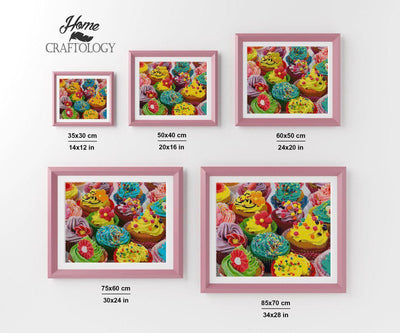 Colorful Cupcakes - Premium Diamond Painting Kit