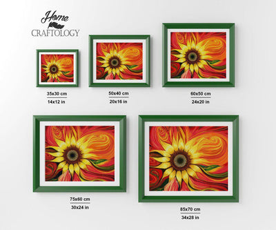 Colorful Sunflower - Premium Diamond Painting Kit