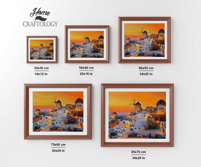 Greek Islands Sunset - Premium Diamond Painting Kit