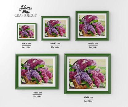 Lilac Flowers - Exclusive Premium Diamond Painting Kit