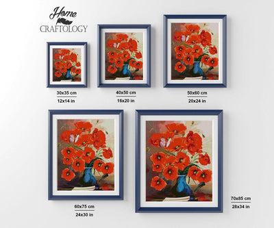 Red Poppy Flowers - Premium Diamond Painting Kit