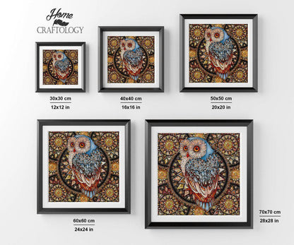 Owl Mandala - Exclusive Premium Diamond Painting Kit