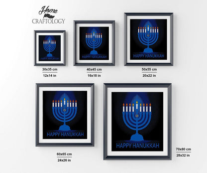 Hanukkah Lights - Premium Diamond Painting Kit