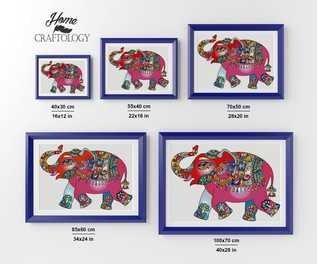 Colorful Elephant - Premium Diamond Painting Kit