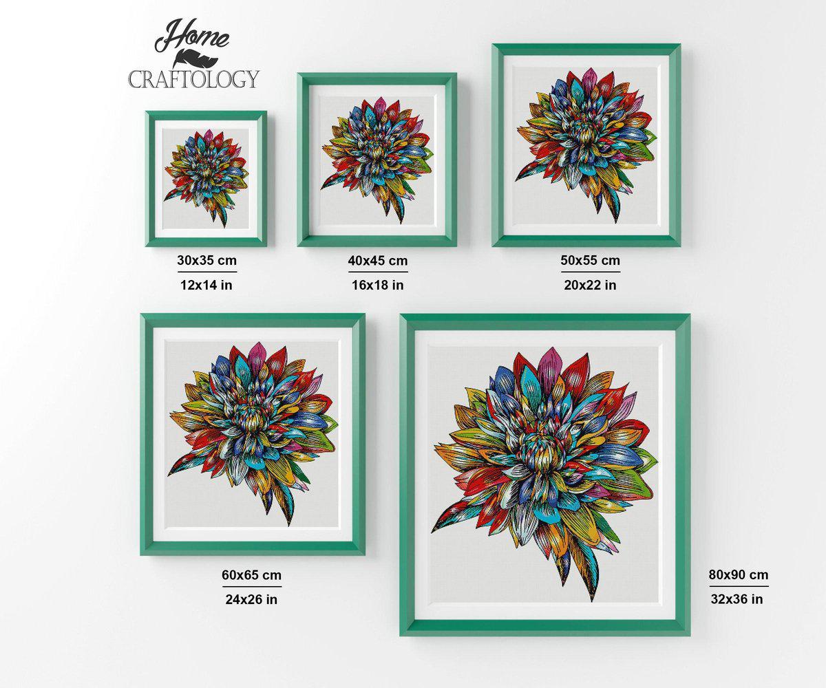 Colorful Flower Petals - Premium Diamond Painting Kit
