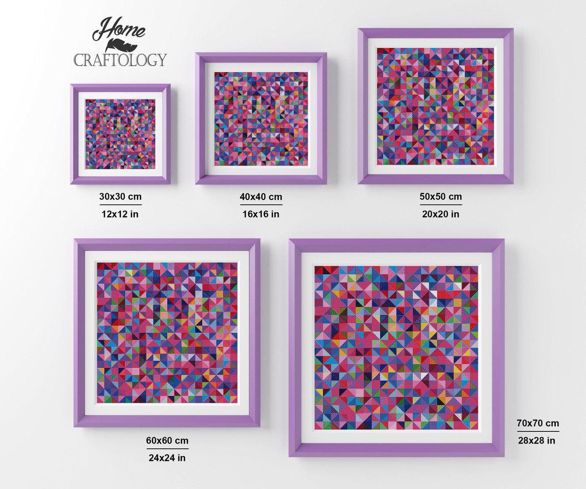 Colorful Triangles - Premium Diamond Painting Kit