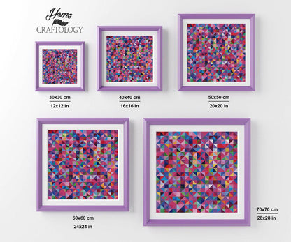 Colorful Triangles - Premium Diamond Painting Kit