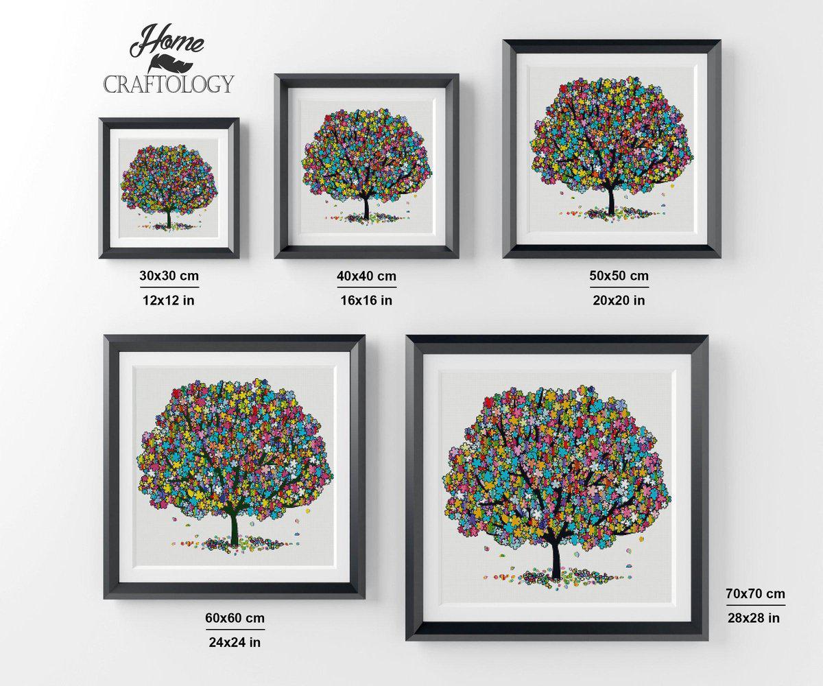 Tree with Rainbow Color - Premium Diamond Painting Kit
