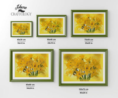 Bouquet of Yellow Daffodils - Premium Diamond Painting Kit