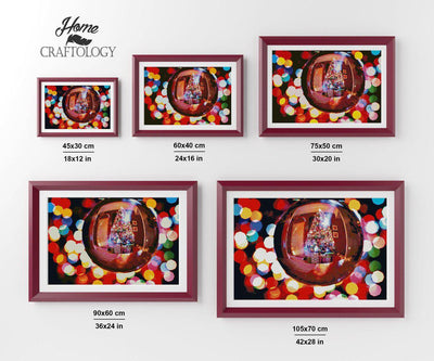 Christmas Ball with Colorful Background - Premium Diamond Painting Kit