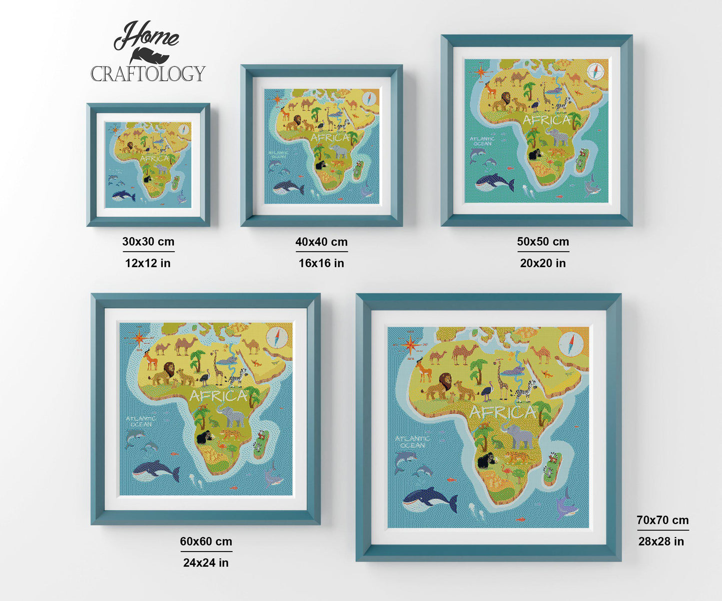 Africa Map - Premium Diamond Painting Kit