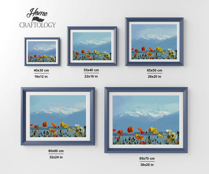 Poppies by Lake Geneva - Premium Diamond Painting Kit