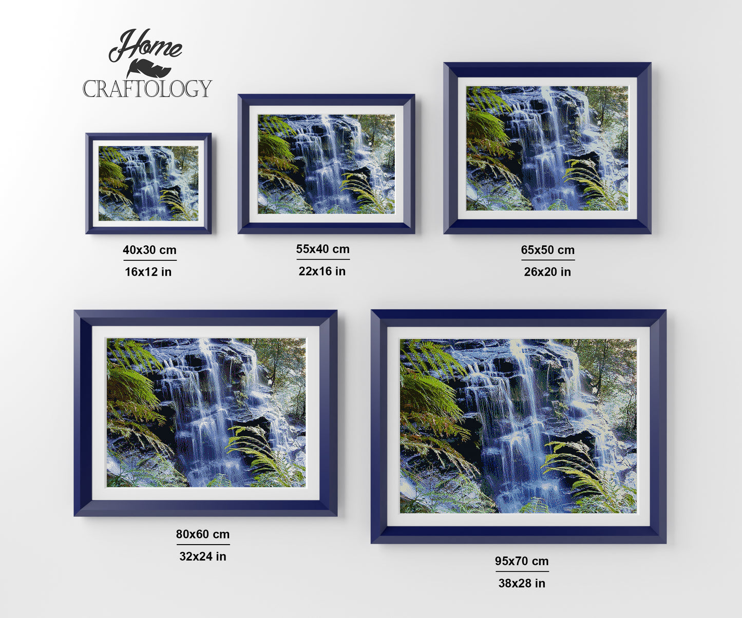 Idyll Waterfall - Premium Diamond Painting Kit