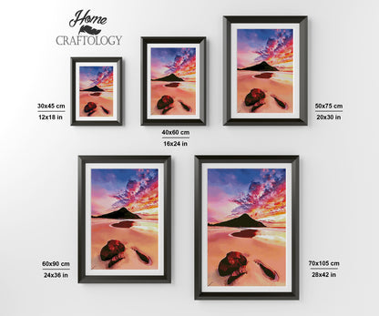 Sunset by the Beach - Premium Diamond Painting Kit