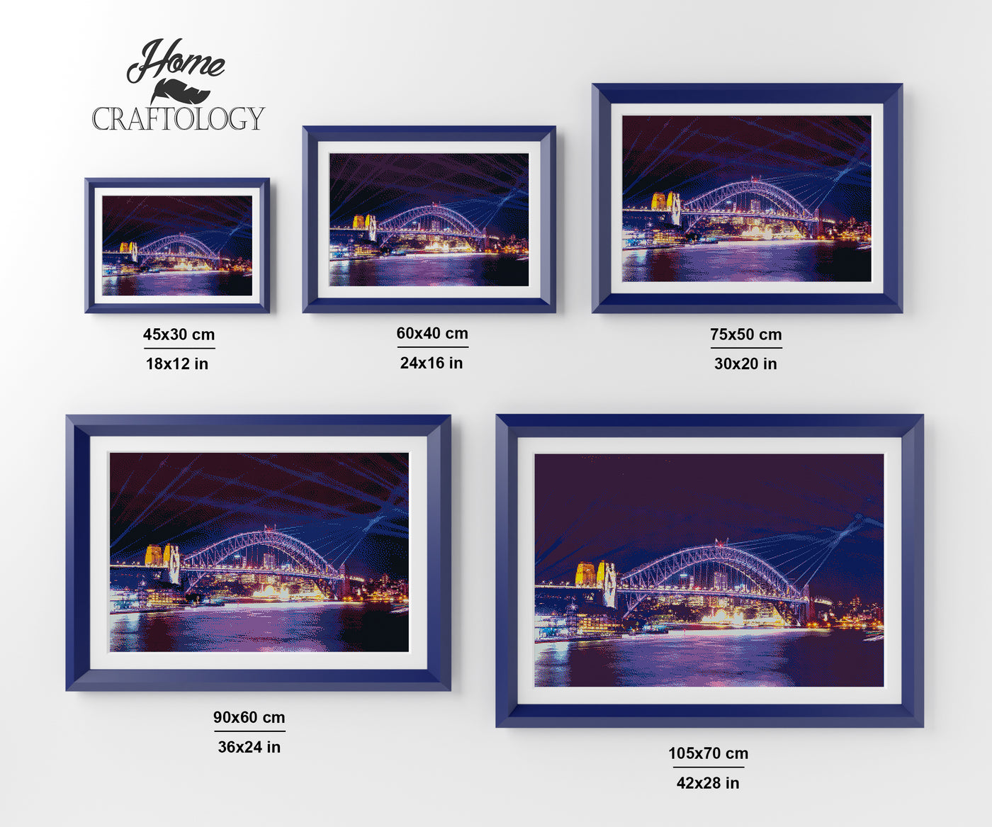 Sydney Bridge at Night - Premium Diamond Painting Kit