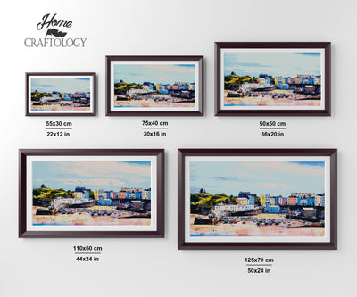 Colored Houses of Tenby - Premium Diamond Painting Kit