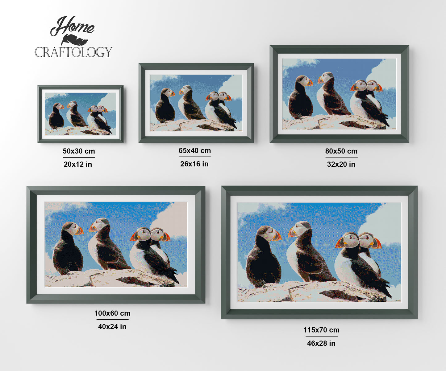 Cute Puffins - Premium Diamond Painting Kit