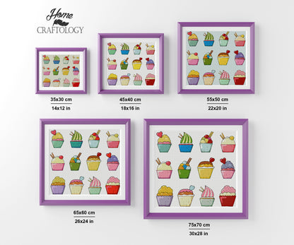 Tasty Cupcakes - Premium Diamond Painting Kit