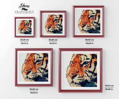 Polygon Tiger - Premium Diamond Painting Kit