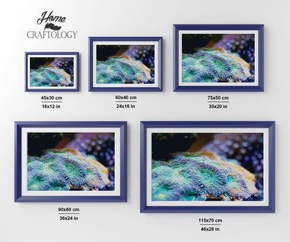 Green and Blue Corals - Premium Diamond Painting Kit