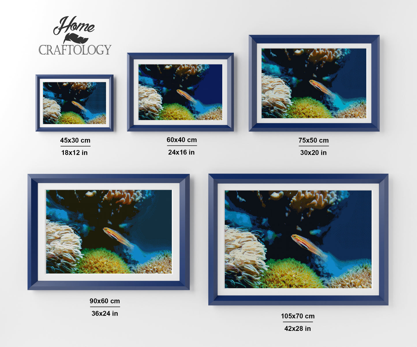 Small Fish in a Deep Sea - Premium Diamond Painting Kit