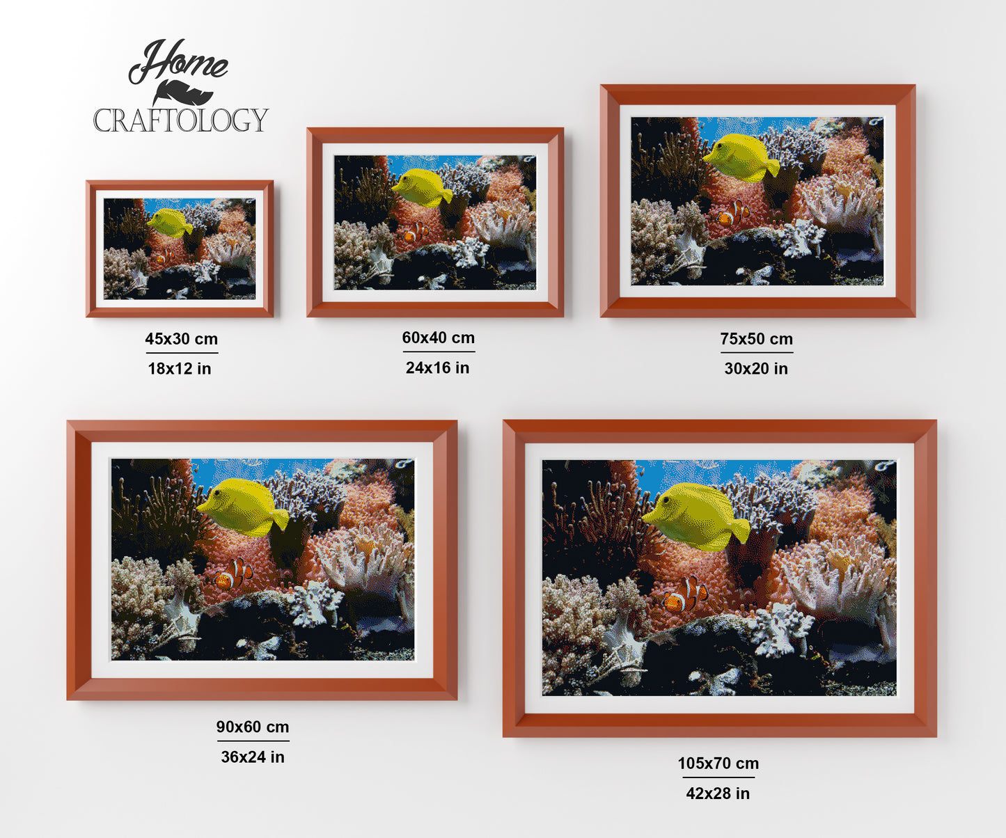 Yellow Tang and Clown Fish - Premium Diamond Painting Kit