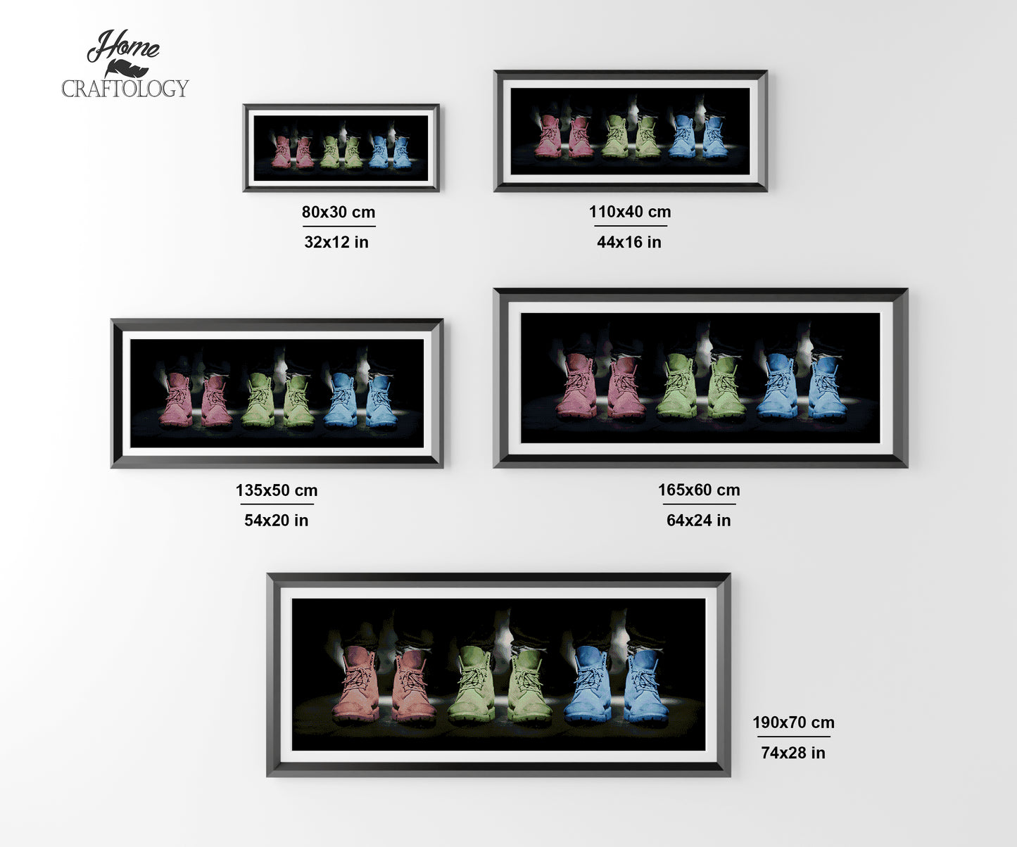 Colored Boots - Premium Diamond Painting Kit