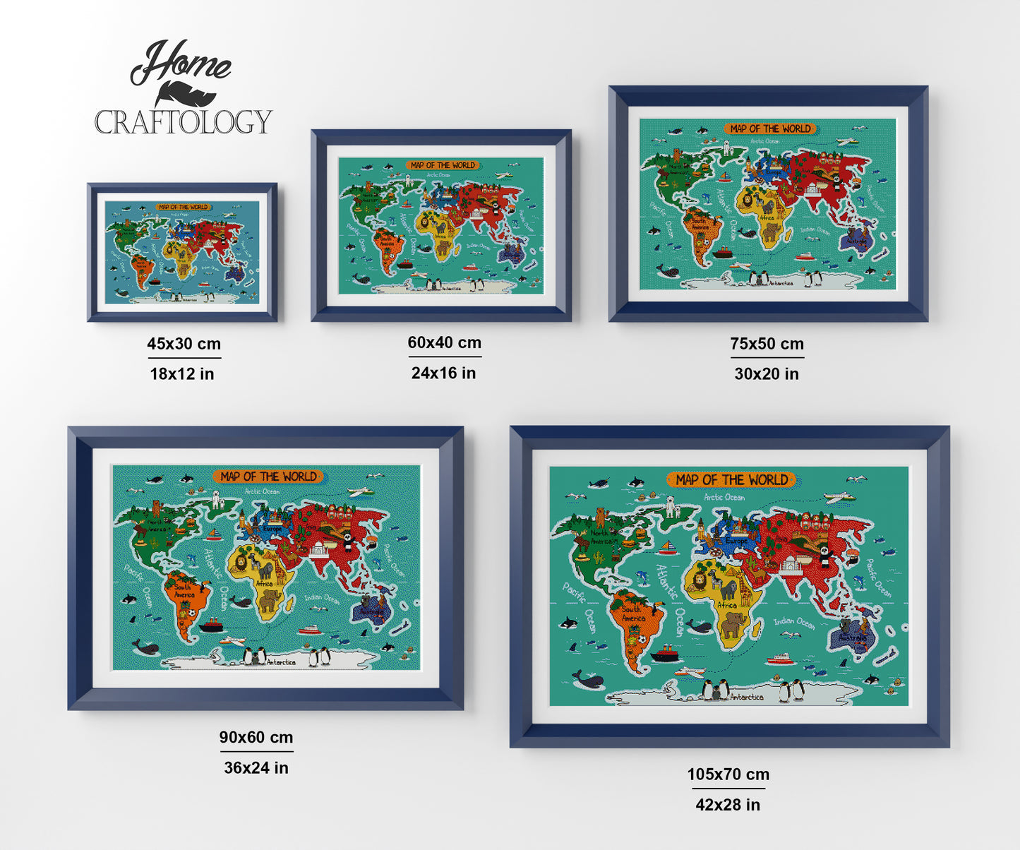 World Map - Premium Diamond Painting Kit